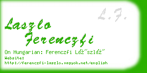 laszlo ferenczfi business card